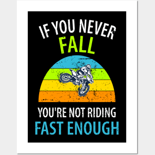 Motocross Biker Freestyle Stunt Posters and Art